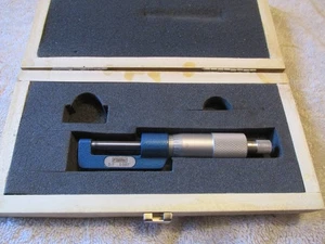 Herramienta Micrómetro Fowler Fowler Excedente de Fábrica de Aviones Boeing 0-1" con Estuche de Madera - Imagen 1 de 4
