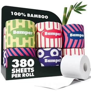 Bambus-Toilettenpapier, 3-lagig & 380 Blatt, weiches und starkes Bio-Badetuch, C... - Bild 1 von 9