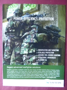 6/2014 PUB SAGEM SAFRAN ADVANCED WARFIGHTER SOLUTIONS FELIN ARMEE FRANCAISE AD - Imagen 1 de 1