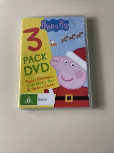 Peppa Pig 3 Dvd Pack Peppa’s Christmas Cold Winter Day Santa’s Grotto Region 4 - Picture 1 of 5