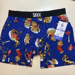 NWT Mens SAXX Ultra Super Soft Football Nacho Boxer Brief Multicolor M - Picture 1 of 6