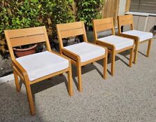 4 x Habitat Radius Solid Oak Dining Chairs 