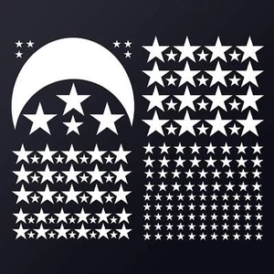 Moon and Stars Wall Decal Vinyl Sticker, Removable Vinyl Wall Stickers for Ba... - Picture 1 of 6