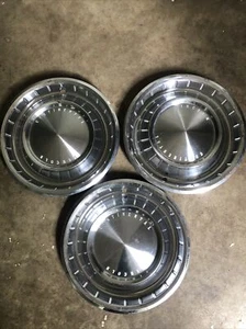 LINCOLN CONTINENTAL VINTAGE HUBCAPS 1962-63 3 TOTAL MARK SERIES CHROME OEM 15” - Picture 1 of 8