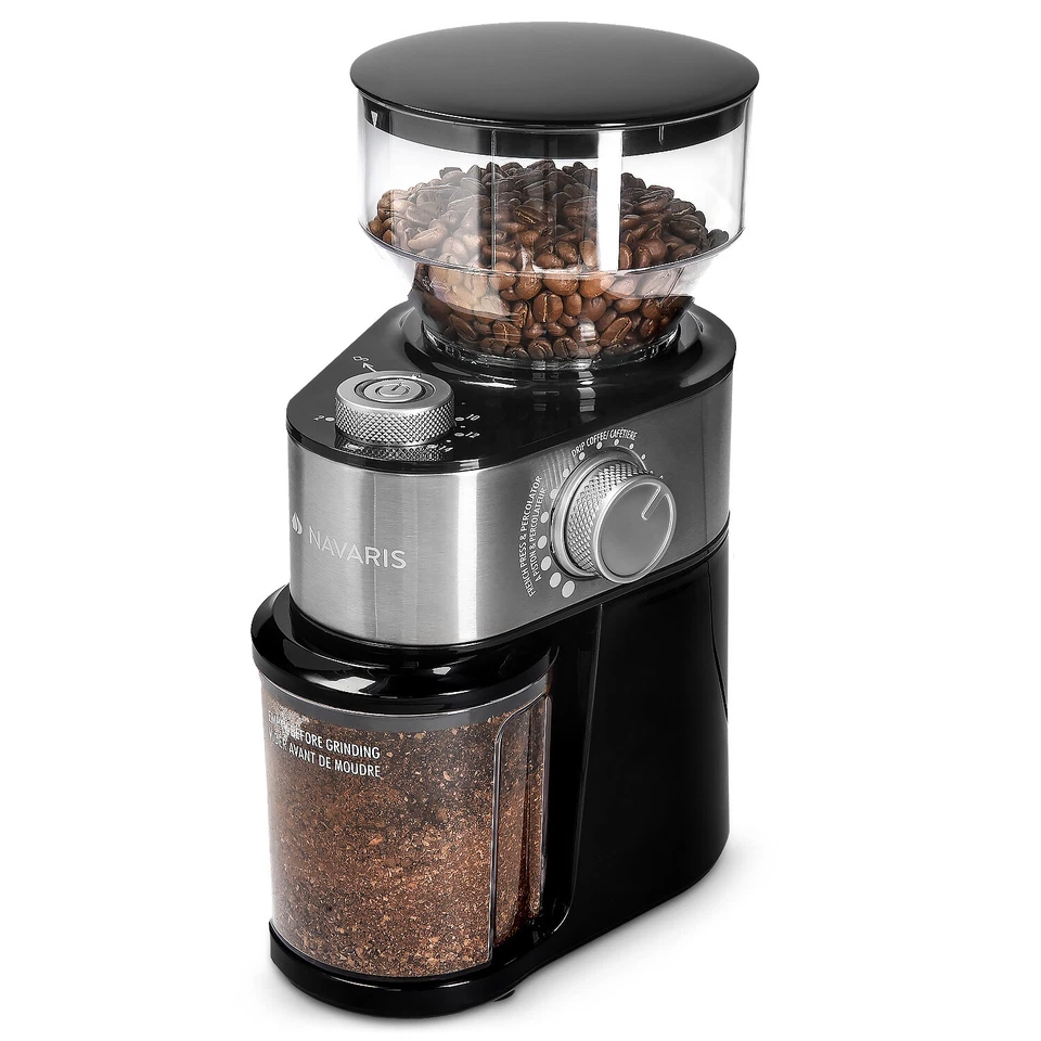 Macinacaffè Coffee Grinder Macinino Elettrico Macchina Macina Chicchi Argento - Immagine 1 di 4