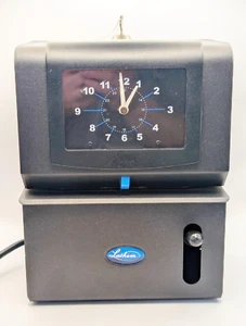 Lathem 2121 Analog Time Recorder Automatic Punch Time Clock with Key - Works! - Picture 1 of 13