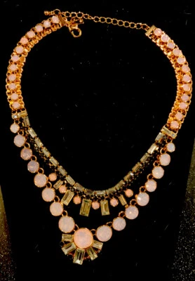 Kate Spade Raro Cristal Rosa Estrás Capas Declaración Collar Foto 1 de 2