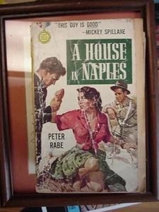 VINTAGE 1956 PETER RABE PB BOOK A HOUSE IN NAPLES GOLD METAL BOOK ROUGH - Picture 1 of 2