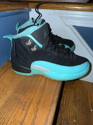 Air Jordan 12 Retro OG Negro Hyper Jade 510815 017 Talla 5.5Y Foto 1 de 4