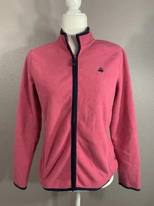 Brooks Brothers Women’s Full Zip Fleece Jacket Pink Blue Size Small EUC - Picture 1 of 9