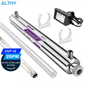ALTHY UV Sterilisator Filter Wasserfilter Wasserdesinfektion Lampe 2GPM 16W - Bild 1 von 12