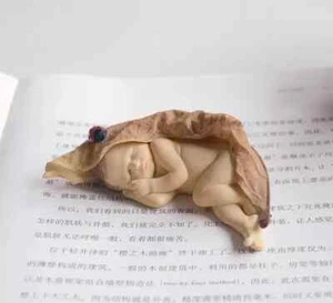 Sleeping Leaf Baby Statue Fairy Garden Sculpture Miniature Figurine Home Decor - Picture 1 of 13
