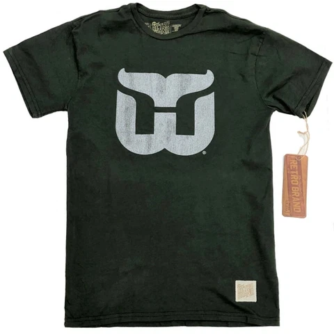 Hartford Whalers Retro Brand Green Vintage Whale Tail Soft Cotton T-Shirt (S) Cover