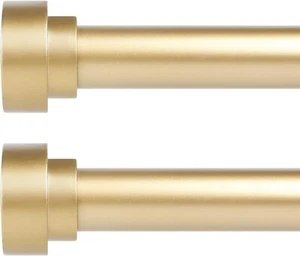 hei! dear 18-45" 2 pack Gold HEI! DEAR Gold Curtain Rods - Picture 1 of 9