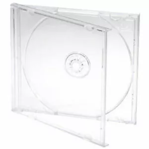 25 Standard 10.4 mm Jewel Case Single CD DVD Disc Storage Assembled Clear Tray - Picture 1 of 1