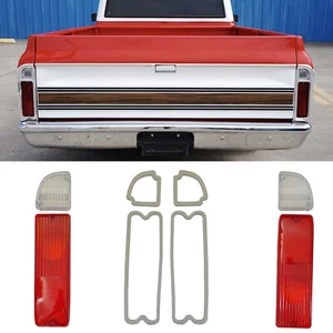 Pair Tail Brake Reverse Light Lens w/ Gaskets For 67-1972 Chevy GMC Pickup Truck - Picture 1 of 12