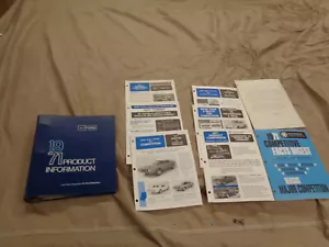 1971 Ford Product Competitive Comparison Brochures & Binder 71 Car Facts Mustang - Picture 1 of 20