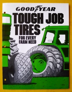 1980 Original GOODYEAR Farm Tractor Tough Job Tires BROCHURE Excellent Condition - Foto 1 di 5
