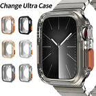 For Apple Watch Serie 9 8 7 6 SE Change to Ultra Case iWatch Cover 40/41/44/45mm