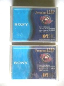 2 x Sony DDS-3 DGD 125P 12/24GB Premium DDS Datenkassetten/Versiegelt - Bild 1 von 3