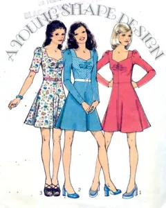 Cut Sewing Pattern Ladies Back Zipper Sweetheart Neckline Dress Size 14 only - Picture 1 of 2