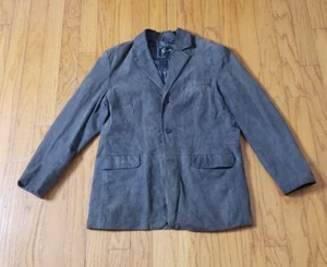 Scully Mens Suede Leather Western Coat Blazer Jacket Brown 3 Button Suit Sz L - Picture 1 of 11