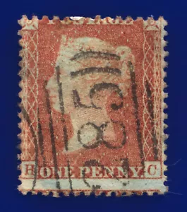 1856 SG29 1d Red-Brown C8(1) HC Misperf Exeter Good Used Cat £22 duqq - Bild 1 von 2