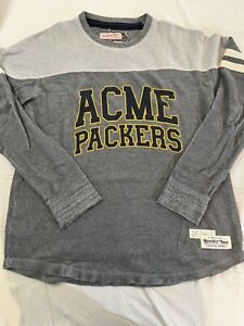 Green Bay Packers Acme Packers Retro Throwback Sweatshirt XL Gray Rare.