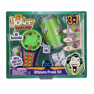 ¡THE JOKER PRANK SHOP ULTIMATE BROMA KIT CON 3 BROMAS EN 1 CAJA!  ¡NUEVO EN CAJA! DC COMICS - Imagen 1 de 9