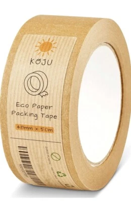 Koju Kraft Paper Packing Tape 48mm x 50m -| Eco Friendly & Recyclable X1