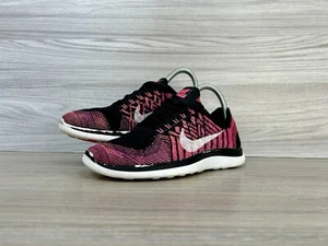 Nike Free 4.0 Flyknit Entrenadores Talla 4.5 Zapatos para Correr Gimnasio Correr Negro Púrpura - Imagen 1 de 10