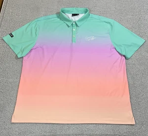 Sunday Swagger Polo Shirt Men 3XL Multicolor Golf Performance Stretch Colorful - Bild 1 von 9