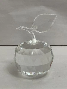 Statuina Cristallo Swarovski Frutta Mela RARA Alta 3” - Foto 1 di 7