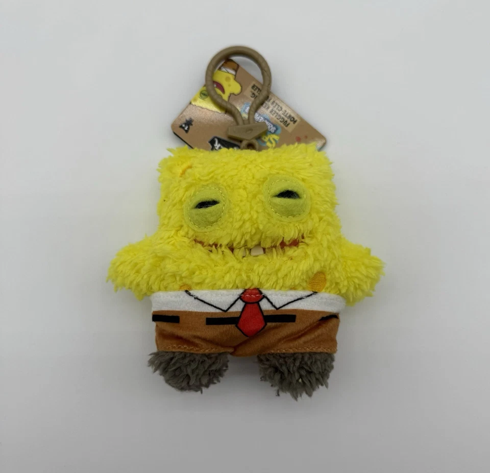 Zuru Fuggler x Spongebob Squarepants Keychain Plush Ring SPONGEBOB 5 in - Image 1 of 1