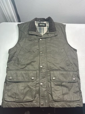 Orvis Wax Canvas Vest Mens Button Down Green Vest Line Corduroy Outdoor Size XL - Image 1 of 4