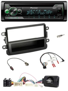Pioneer USB MP3 DAB Lenkrad CD Autoradio für Dacia ab 2012 schwarz - Bild 1 von 10