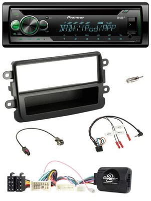 Pioneer USB MP3 DAB Lenkrad CD Autoradio für Dacia ab 2012 schwarz - Bild 1 von 4