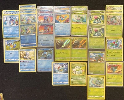 Squirtle Bulbasaur Card Lot (34) Pokémon Tcg - Promo, Rev Holos, SM, SWSH, SV, - Image 1 of 4