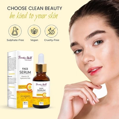 Vitamin C + Hyaluronic Acid Serum - Glow Skin Brightening Face Repair Hydration - image 1 of 4