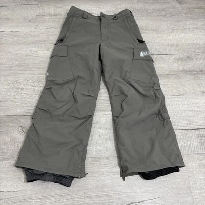 Burton Dry Ride Youth Size 7/8 Gray Heavy Snowboard Riding Pants Insulated - Image 1 of 4