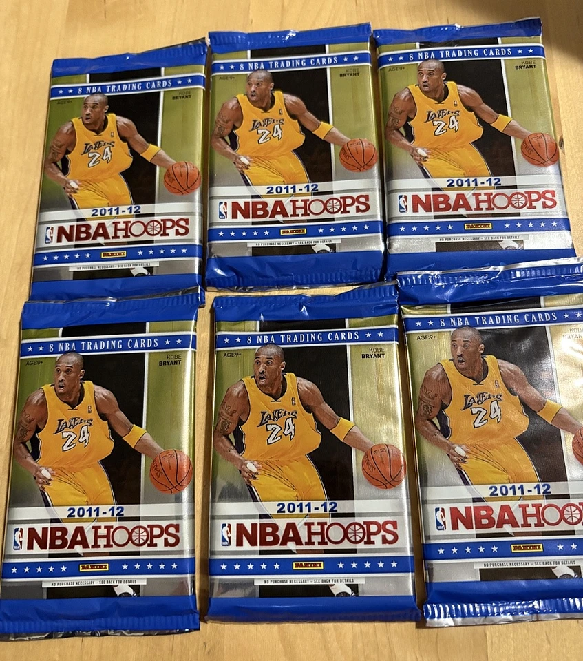 2011-12 NBA HOOPS BASKETBALL 6 PACK LOT (HOBBY 8 CARD PACKS - PANINI) - Image 1 of 4
