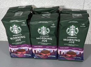 Best By 2025-8-22 Starbucks gemahlener Kaffee, Dark Roast Coffee, Morning Joe 6 BEUTEL - Bild 1 von 3