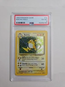 1999 Pokemon Base Set Raichu Holographic #14 PSA 6 EX-MT - Bild 1 von 2
