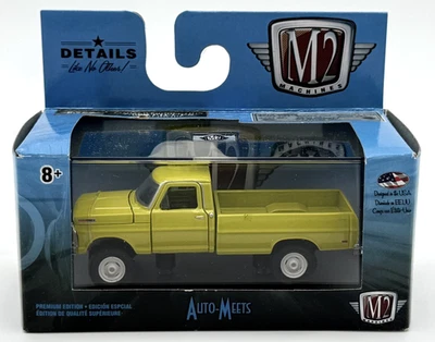 M2 Machines - Auto-Meets - Yellow 1970 Ford F-100 Custom 4x4 R49 19-30 - Image 1 of 3