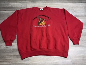 Vintage 90s Pheasant Sweatshirt Embroidered USA Made Lee Case International XL - Picture 1 of 8