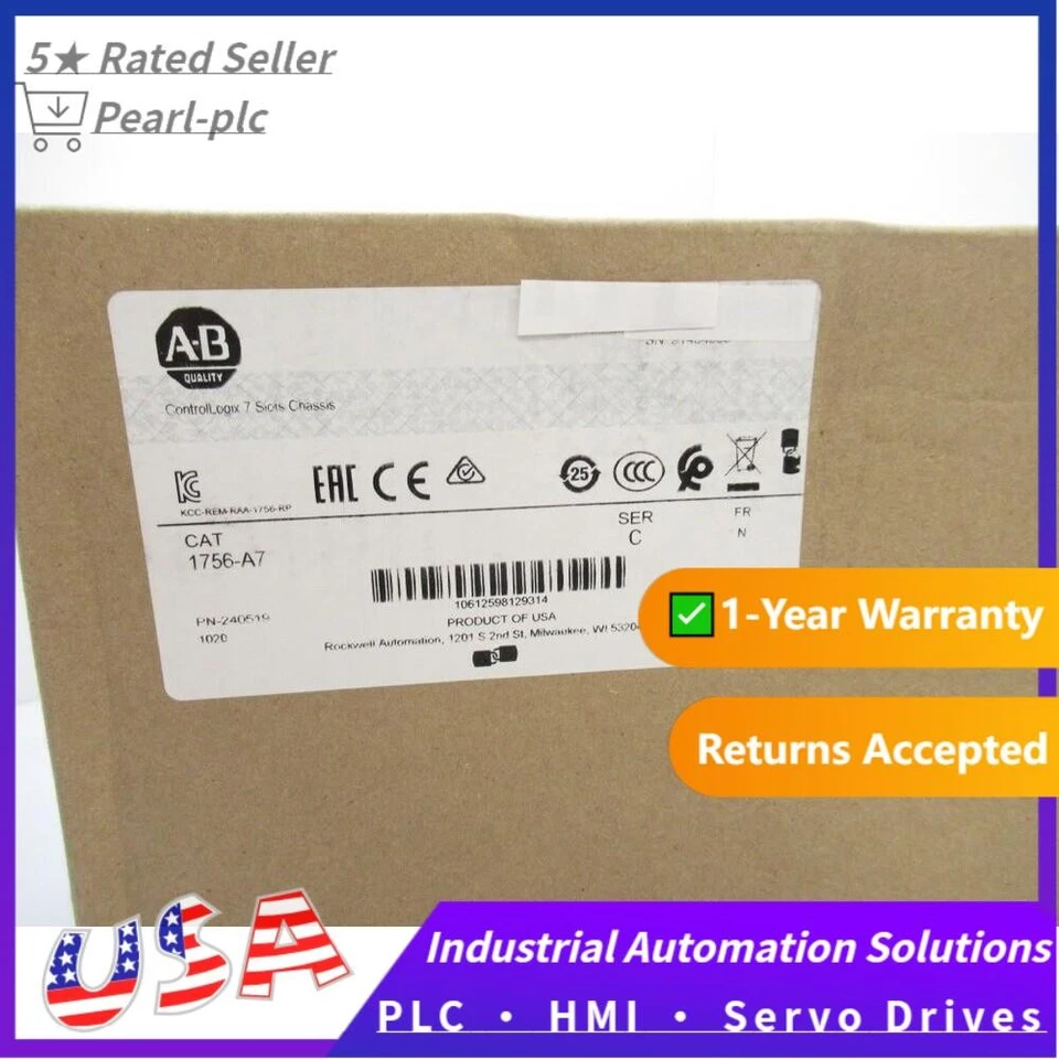 1756-A7 SER C ControlLogix 7 Slots Chassis 1756A7 New Factory Sealed - Image 1 of 4