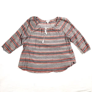 Loft Bluse Oberteil Damen XL 3/4 Arm Freizeit gestreift Bauern Baggy Boho - Bild 1 von 5