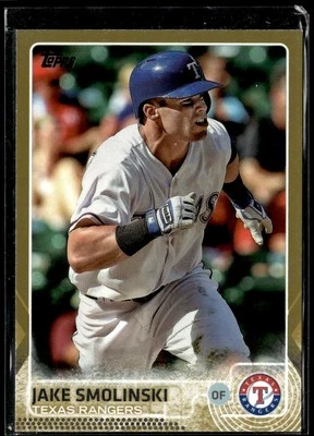 Jake Smolinski 2015 Topps #408 993/2015 Gold Texas Rangers - Image 1 of 2