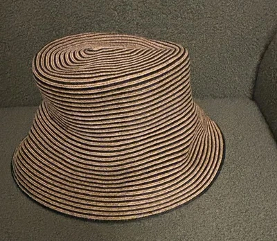 Шляпа Eric Javits New York в полоску ведро сквиши упаковываемая UPF 50+ отличное состояние. - Изображение 1 из 4