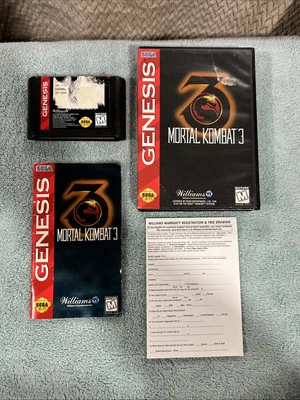 CIB MORTAL KOMBAT 3 SEGA GENESIS VIDEO GAME COMPLETE IN BOX - Image 1 of 4